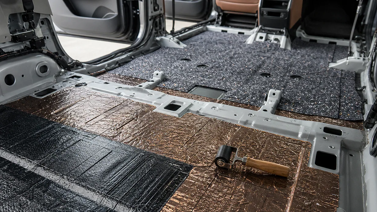 Illustrative visualization for SUV floor damping - proposed concept